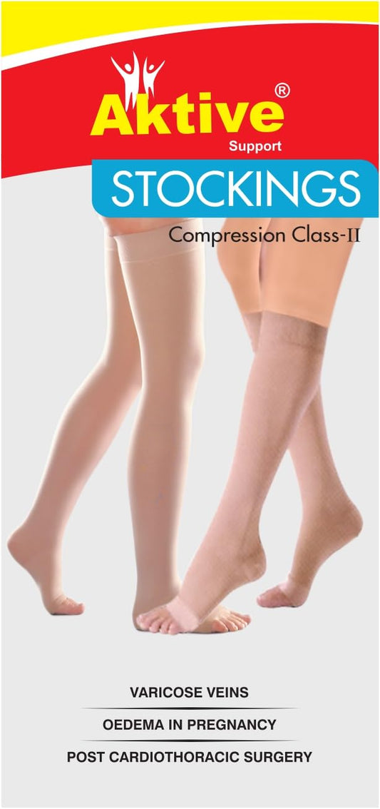 AK593-BK-Aktive Support Compression Stocking-Below Knee