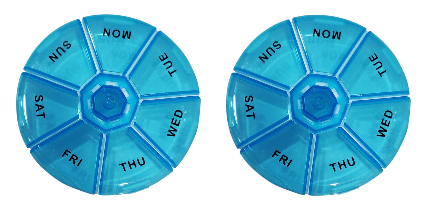 AKL030-2-Aktive life Round pill Organiser-Pack of 2