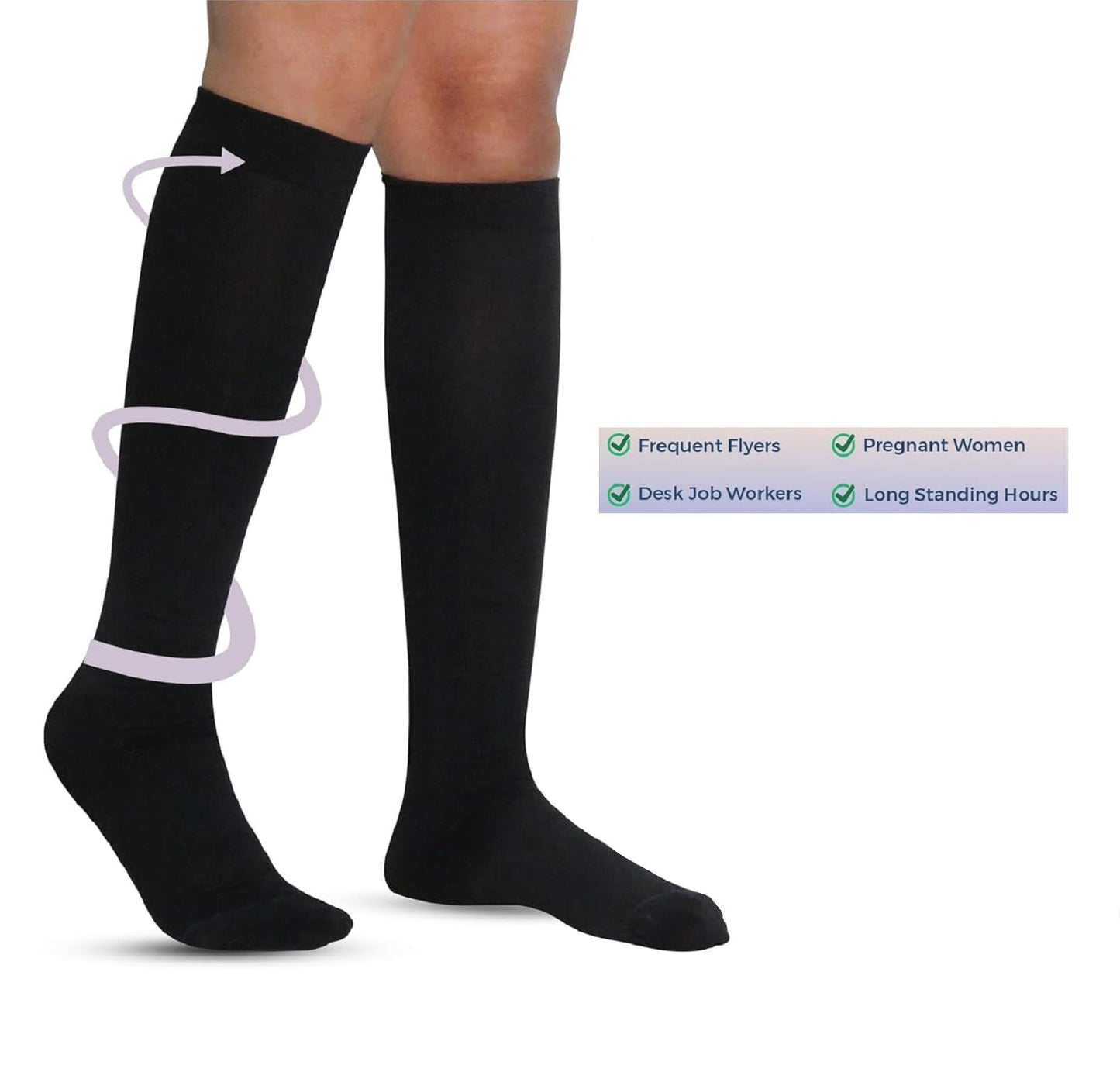 AK-591-Aktive Support Travel Flighit Socks