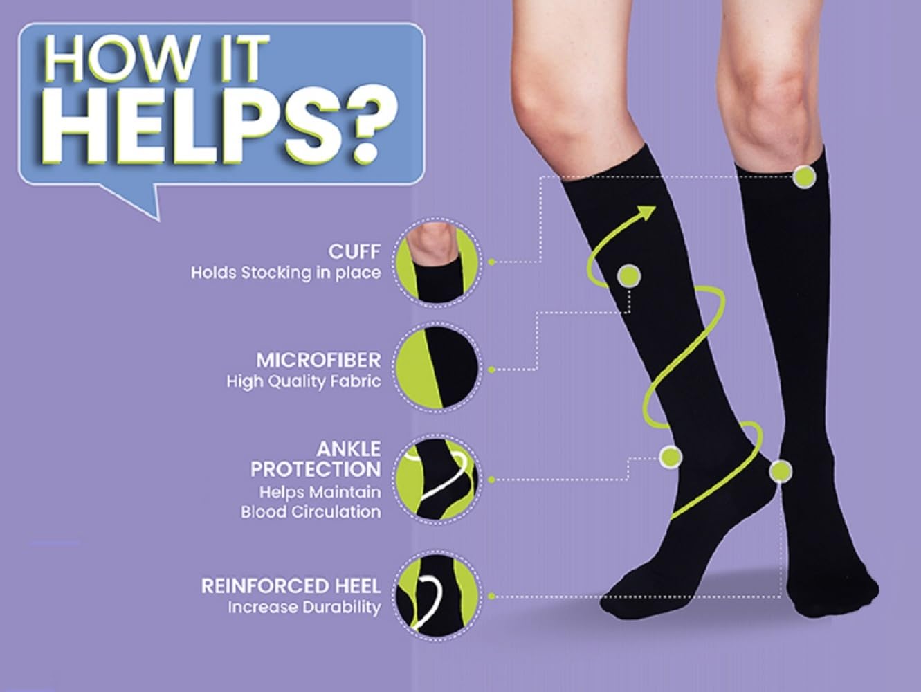 AK-591-Aktive Support Travel Flighit Socks