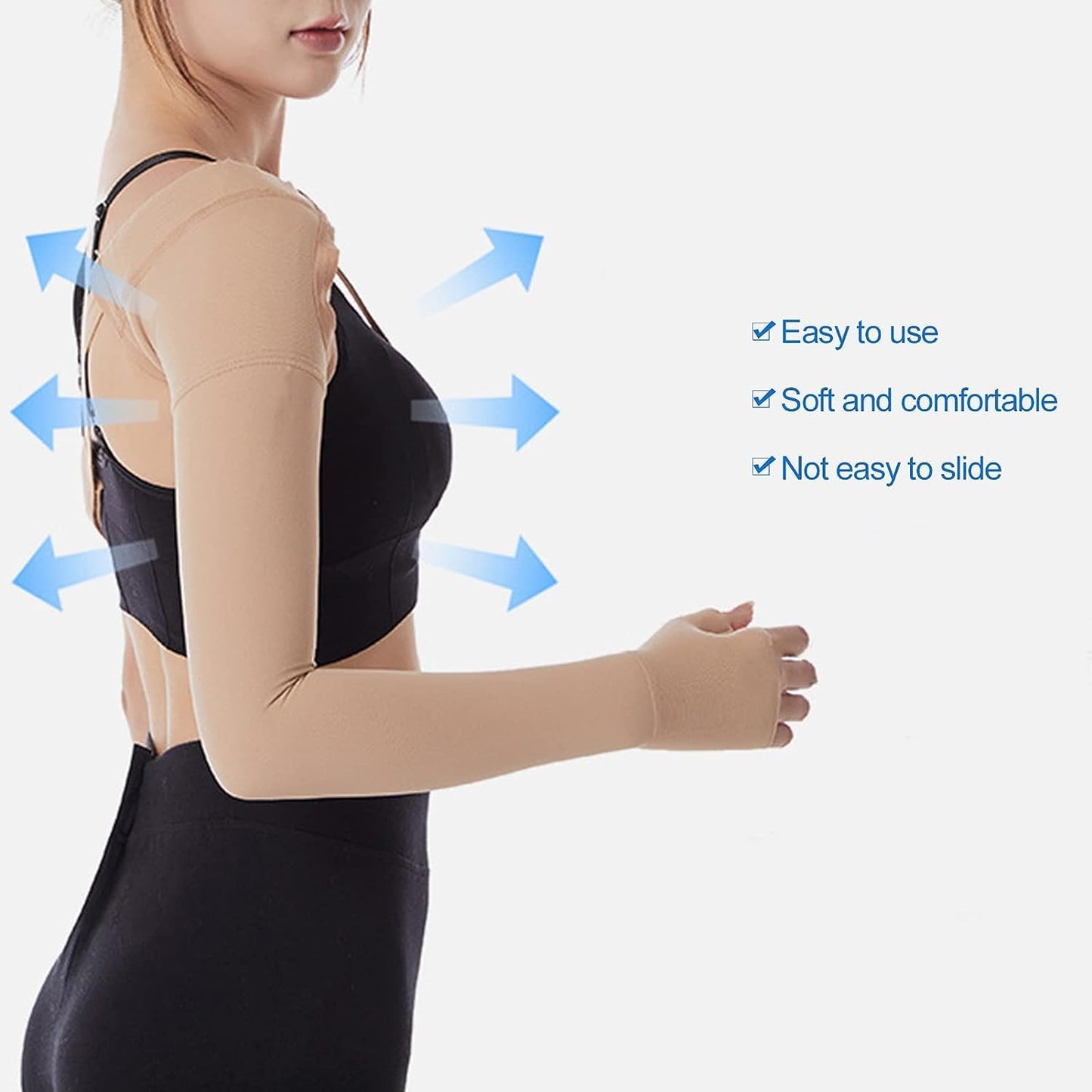 AK597-Aktive Support Medical compression arm Sleeves-Righrt and Left hand